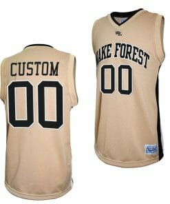 Custom Wake Forest Demon Deacons Jersey Name and Number College Basketball Retro Gold