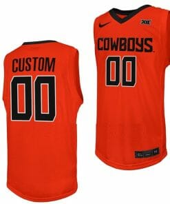 Custom OSU Cowboys Jersey Name and Number College Basketball Orange