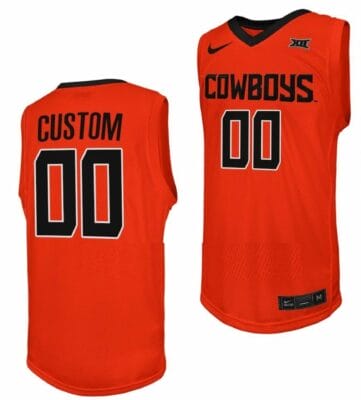 Custom OSU Cowboys Jersey Name and Number College Basketball Orange