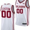 Custom Oklahoma Sooners Jersey Name and Number College Basketball Home White