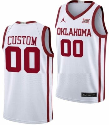 Custom Oklahoma Sooners Jersey Name and Number College Basketball Home White