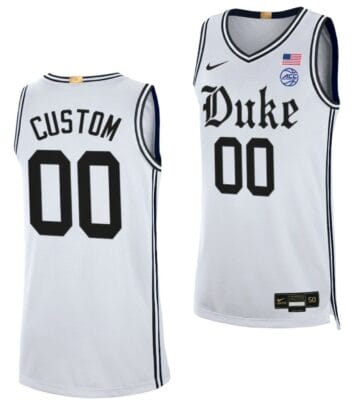 Custom Duke Blue Devils Jersey Name And Number Cameron Brotherhood College Basketball White