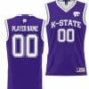 Custom Kansas State Wildcats Jersey Name and Number College Basketball NIL Pick-A-Player Purple