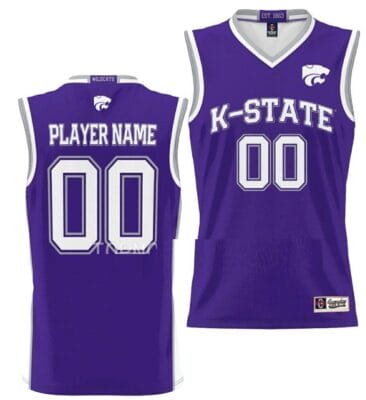 Custom Kansas State Wildcats Jersey Name and Number College Basketball NIL Pick-A-Player Purple