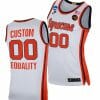 Custom Syracuse Orange Jersey Name and Number College BasketballMarch Madness Sweet 16 Equality White