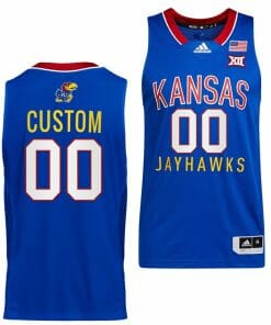 Custom Kansas Jayhawks Jersey Name and Number College Basketball Throwback Royal