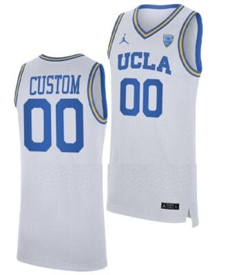 Custom UCLA Bruins Jersey Name and Number College Basketball White