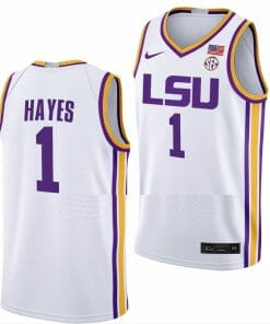 Cam Hayes Jersey LSU Tigers College Basketball Limited White #1