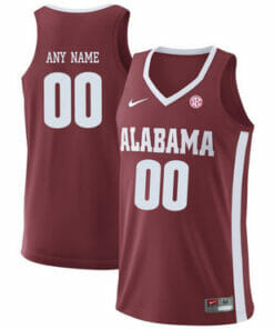 Custom Alabama Crimson Tide Jersey College Basketball Name and Number Red