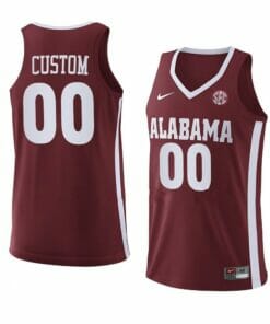 Custom Alabama Jersey Basketball College Name and Number Crimson