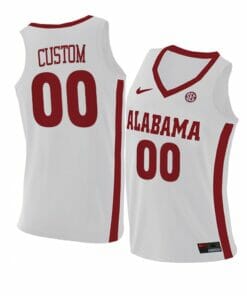 Custom Alabama Jersey Basketball College Name and Number Swingman White