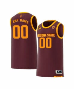 Custom Arizona State Sun Devils Jersey College Basketball Name and Number Maroon Retro