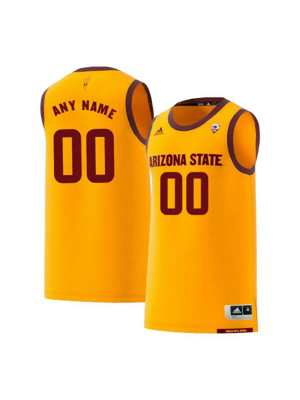Custom Arizona State Sun Devils Jersey College Basketball Name and Number Yellow Retro 6 Custom Arizona State Sun Devils Jersey College Basketball Name and Number Yellow Retro