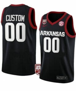 Custom Arkansas Razorbacks Jersey Basketball College Name and Number Team Black