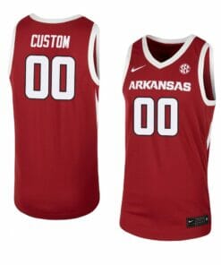 Custom Arkansas Razorbacks Jersey Basketball College Name and Number Team Cardinal