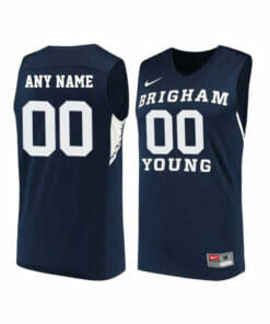 Custom BYU Cougars Jersey College Basketball Name and Number Elite Navy