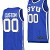 Custom BYU Cougars Jersey Name And Number College Basketball Royal 2 Custom BYU Cougars Jersey Name And Number College Basketball Royal