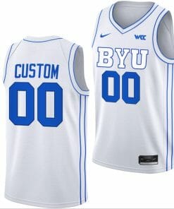 Custom BYU Cougars Jersey Name And Number College Basketball White