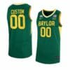 Custom Baylor Bear Jersey Basketball College Name and Number Green One Patch