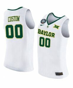 Custom Baylor Bear Jersey Basketball College Name and Number White Final Four Patch