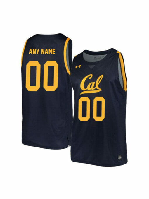 Custom California Golden Bears Jersey College Basketball Name and Number Navy