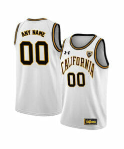 Custom California Golden Bears Jersey College Basketball Name and Number White