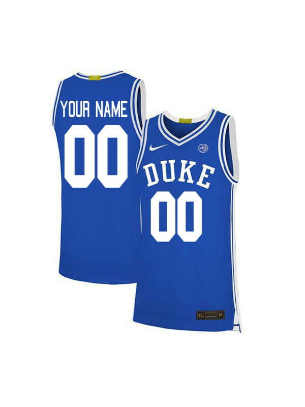 Custom Duke Blue Devils Jersey College Basketball Name and Number Elite Blue 1 Custom Duke Blue Devils Jersey College Basketball Name and Number Elite Blue