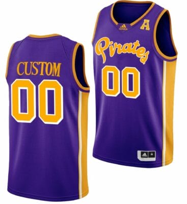 Custom ECU Pirates Jersey Name and Number College Basketball Purple
