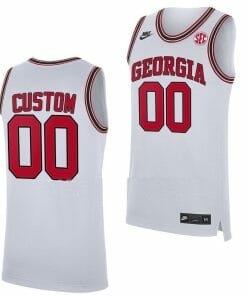 Custom Georgia Bulldogs Jersey Name And Number College Basketball Home White