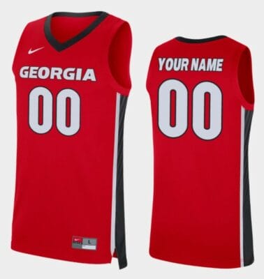 Custom Georgia Bulldogs Jersey Name And Number College Basketball Red 6 Custom Georgia Bulldogs Jersey Name And Number College Basketball Red