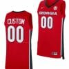 Custom Georgia Bulldogs Jersey Name And Number College Basketball SEC Patch Red 2 Custom Georgia Bulldogs Jersey Name And Number College Basketball SEC Patch Red