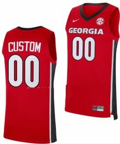 Custom Georgia Bulldogs Jersey Name And Number College Basketball SEC Patch Red