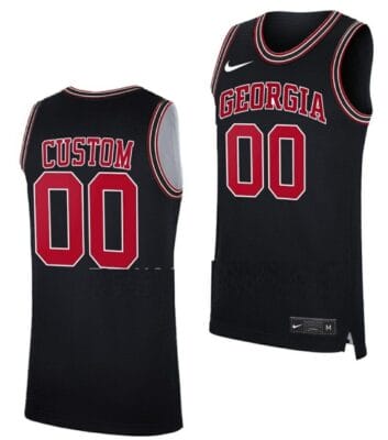 Custom Georgia Bulldogs Jersey Name And Number College Basketball Throwback Black 6 Custom Georgia Bulldogs Jersey Name And Number College Basketball Throwback Black