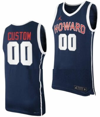 Custom Howard Bison Jersey Name and Number College Basketball Navy