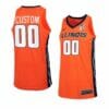 Custom Illinois Fighting Illini Jersey Basketball College Name and Number Orange Black