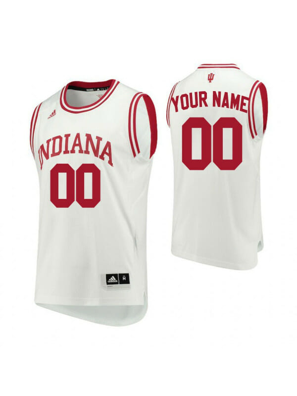 Custom Indiana Hoosiers Jersey College Basketball Name and Number White 6 Custom Indiana Hoosiers Jersey College Basketball Name and Number White