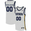 Custom Iowa Hawkeyes Jersey Name And Number College Basketball Elite White