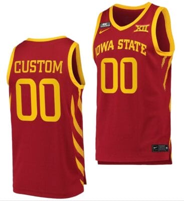 Custom Iowa State Cyclones Jersey College Basketball Cardinal