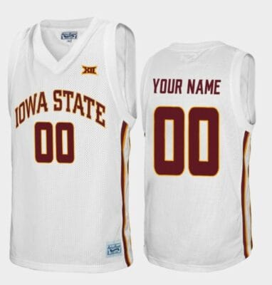 Custom Iowa State Cyclones Jersey College Basketball White Alumni