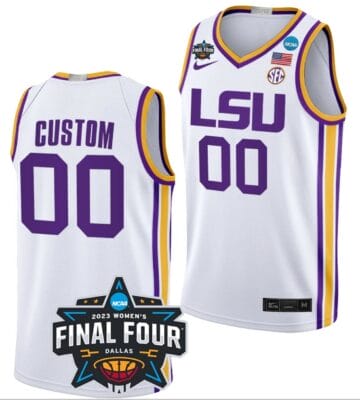 Custom LSU Tigers Jersey College Basketball 2023 NCAA Final Four Garnet 6 Custom LSU Tigers Jersey College Basketball 2023 NCAA Final Four Garnet