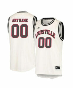 Custom Louisville Cardinals Jersey College Basketball Name and Number Cream Retro