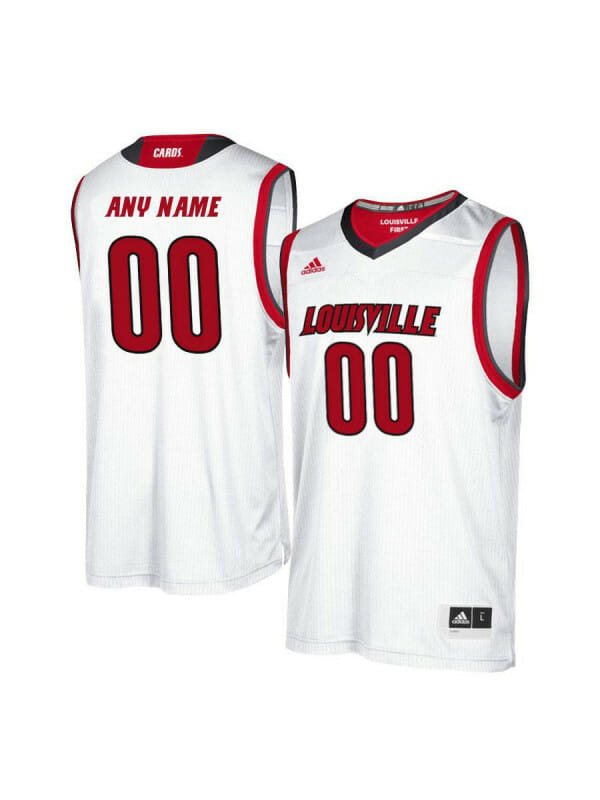 Custom Louisville Cardinals Jersey College Basketball Name and Number White 6 Custom Louisville Cardinals Jersey College Basketball Name and Number White