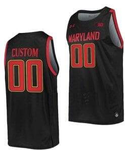 Custom Maryland Terrapins Jersey Name and Number NCAA College Basketball Black