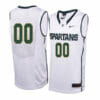 Custom Michigan State Spartans Jersey College Basketball Name and Number Elite Road White