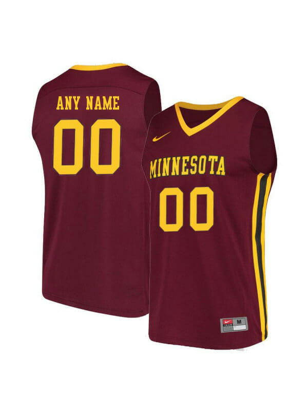 Custom Minnesota Golden Gophers Jersey College Basketball Name and Number Maroon 6 Custom Minnesota Golden Gophers Jersey College Basketball Name and Number Maroon