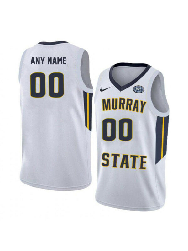 Custom Murray State Racers Jersey College Basketball Name and Number Elite White 6 Custom Murray State Racers Jersey College Basketball Name and Number Elite White