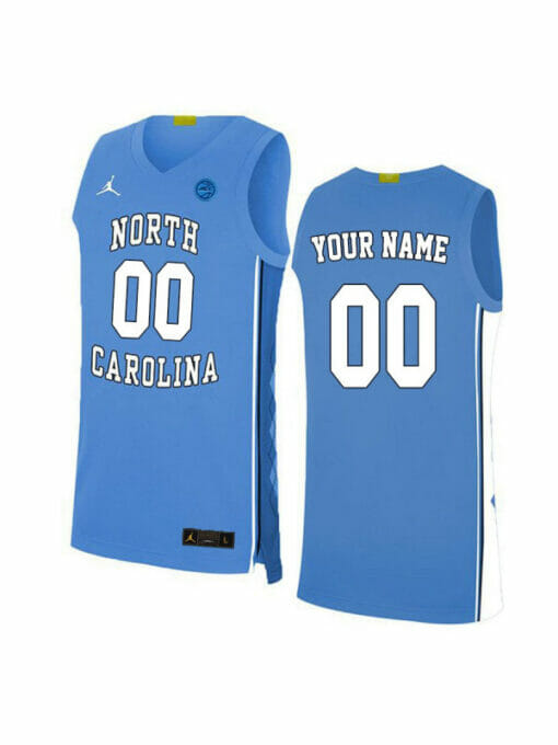 Custom North Carolina Tar Heels Jersey College Basketball Name and Number Elite Blue
