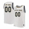 Custom Notre Dame Fighting Irish Jersey College Basketball Name and Number White Retro