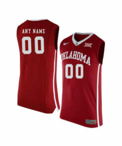 Custom Oklahoma Sooners Jersey College Basketball Name and Number Elite Red Patch