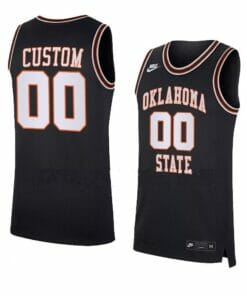 Custom Oklahoma State Cowboys Jersey Basketball College Name and Number Black